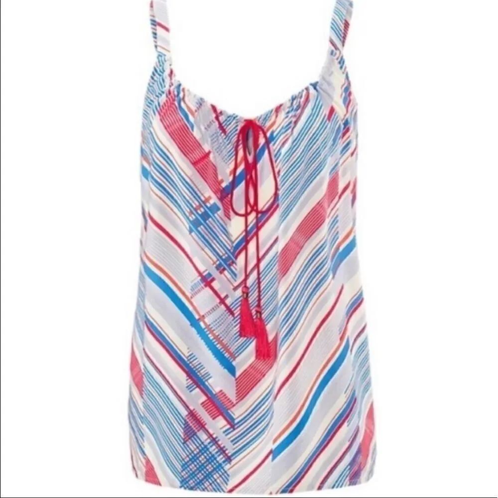 CAbi | Striped Tassel Tank